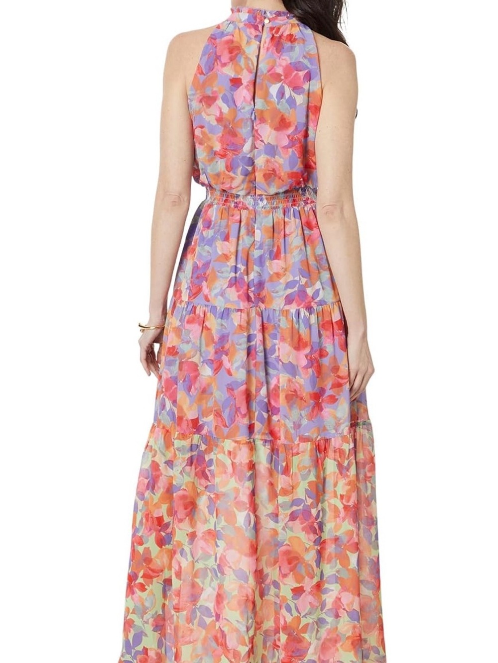 Vince Camuto Floral Halter Maxi Dress in Multicolor Sz 6 Garden Party Wedding - Picture 2 of 7